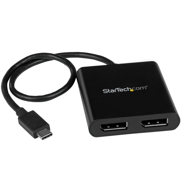 Startech.Com 2-Port USB-C to DisplayPort MST Hub - Dual 4K Video Splitter MSTCDP122DP